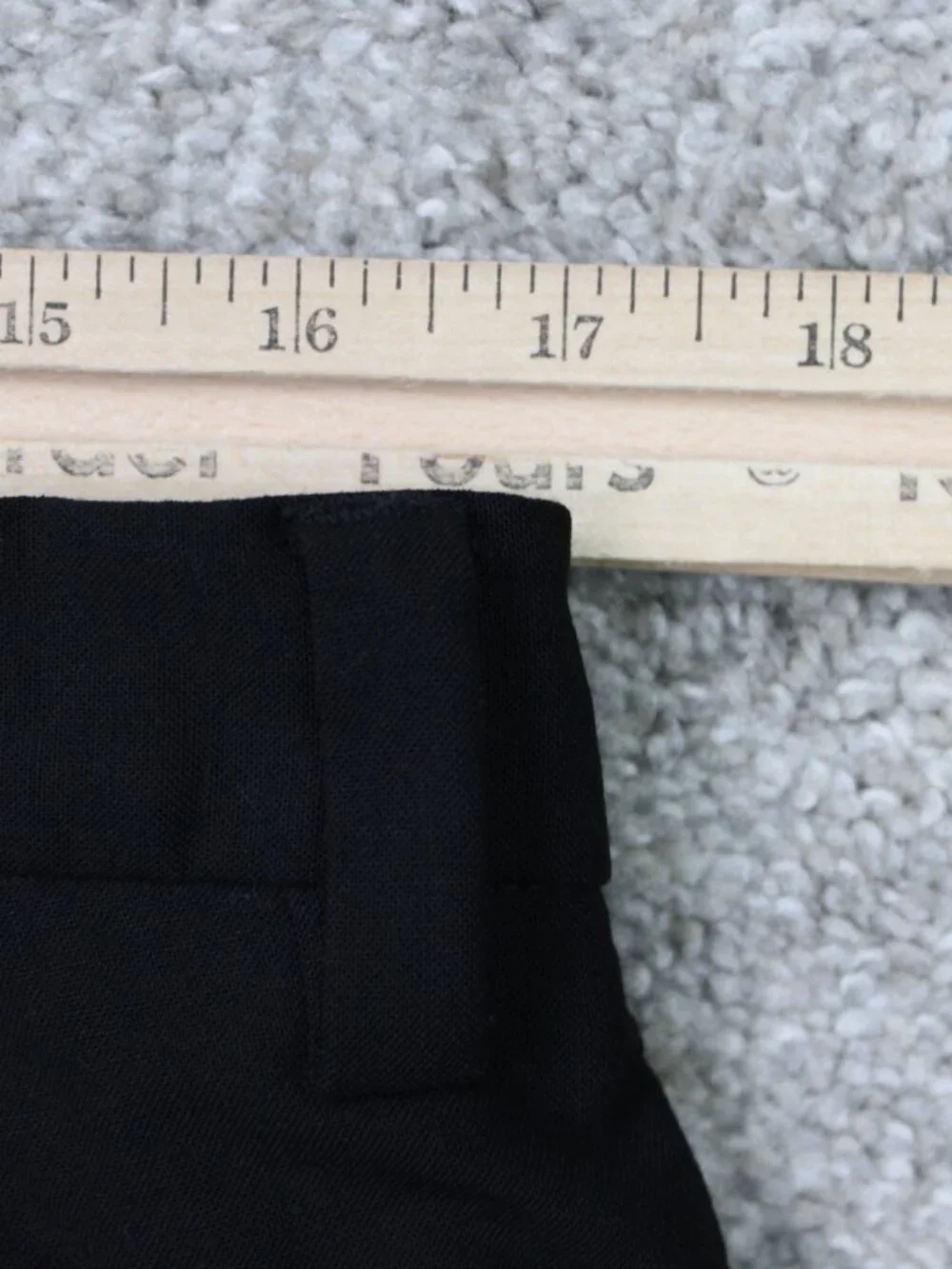 Banana Republic Pants Mens 34x34 Black Dawson Flat Front Wool Stretch Straight